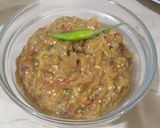 A picture of step 5 of Baingan ka Bhurta.