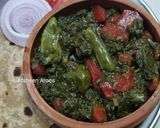 A picture of step 8 of Palak Gajar ki bhujiya.