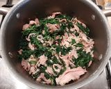 A picture of step 2 of Lasagna with Spinach, Mozzarella, and Ham.