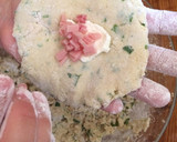Foto del paso 5 de la receta: Felafel de garbanzos rellenos con jamón y queso Philadelphia 🇮🇳
