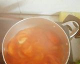 Hình bước làm 3 của món Đậu sốt cà chua nhồi thịt chấm rau sống