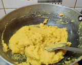 A picture of step 12 of Moong Dal Halwa.