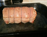 Foto del paso 5 de la receta: Cerdo al horno con salsa de manzana al jengibre y verduras al vapor
