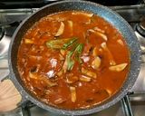 A picture of step 6 of Pasta with Octopus and Eggplant Sauce.