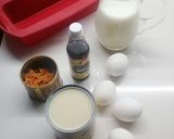 Foto del paso 1 de la receta: Flan de naranja y dulce de leche de cabra en microondas con molde de siliconas