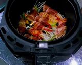 Hình bước làm 4 của món Thịt bò ba chỉ Mỹ cuộn rau củ nướng nồi chiên ko dầu