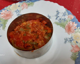 Foto del paso 4 de la receta: Huevos revueltos con fritada de pimientos y jamón