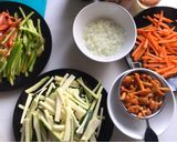 Foto del paso 5 de la receta: Noodles de huevo al estilo oriental, con setas namiko, para vegetarianos