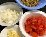 Hình bước làm 1 của món Cà ri đậu lăng (curry lentils)