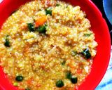 A picture of step 4 of Savoury Daliya halwa.