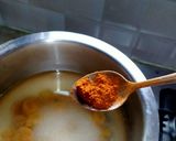 A picture of step 4 of Aloo bukharay ki chutney.