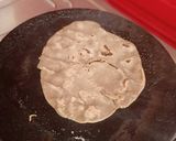 A picture of step 5 of Mashed brinjals with bajra roti baingan ka bartha and bajre ki roti.