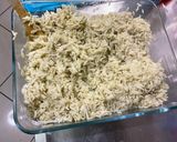 Une image de l'étape 2 de Riz gratiné au pesto, emmental et parmesan.