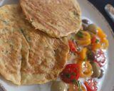Foto del paso 8 de la receta: Tortitas saladas de Zucchini & Entrante de Tzaziki con aceitunas griegas & tomates cherry 🩵