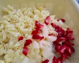 A picture of step 2 of Creamy fruit chat.