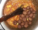 A picture of step 7 of Kaddu kay koftay.