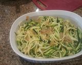 A picture of step 8 of French onion zoodle bake.