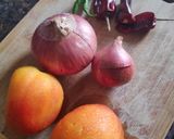 A picture of step 1 of Red dosa chutney.