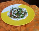 A picture of step 2 of Curd sprouts chaat.