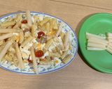 Foto del paso 9 de la receta: Ensalada de pasta con queso feta, tomates cherry y espárragos blancos 😋😋😜