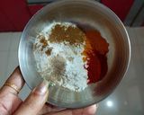 A picture of step 2 of Kurkuri Bhindi (Okra Chips).