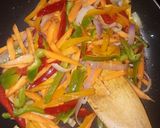A picture of step 5 of Cous cous and Chicken stir fry.