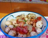A picture of step 5 of Peanut Makhana chaat.