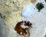 A picture of step 1 of Phulka roti with kasuri methi.
