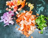 A picture of step 1 of Poha Pulao.