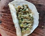 A picture of step 3 of Samosa roll chat.