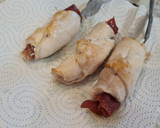 Foto del paso 7 de la receta: Rollitos de pollo y jamón en salsa de pimientos del piquillo