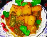 कद्दू की खट्टी मिठी गुड़ की सब्जी (kaddu ki khatti meethi gur ki sabzi recipe in Hindi) रेसिपी चरण 8 फोटो