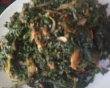 A picture of step 2 of Steamed Pumpkin leaves.