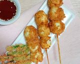 Foto langkah ke 5 dari resep Kushiage/kushikatsu (sate tusuk telur puyuh).