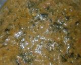 A picture of step 3 of Tuwon shinkafa and miyan yakuwa.