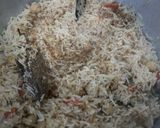 A picture of step 6 of Kabli chana pilau.