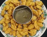 A picture of step 3 of Aloo Pakoda.