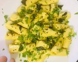 A picture of step 5 of Khandvi.