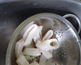 A picture of step 1 of Squid rings pillaw.