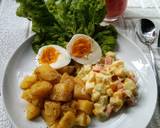 Cara Membuat Potato salad telur setengah matang 4