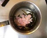 A picture of step 4 of 2020 Japanese New Year Soup (my family).
