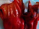 Pimientos rojos asados en freidora de aire