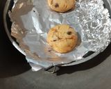 A picture of step 4 of Nutella peanut butter chocolate chips cookies.