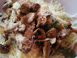 Tallarines de zapallo Italiano con "pesto" a mi pinta