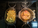 Caril de Frango com batatas no forno
