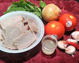 冰箱剩菜變身~里肌肉佐洋蔥蕃茄莎莎醬的食譜步驟1照片