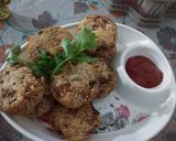 A picture of step 7 of Leftover upma cutlet/ patties.