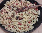 Pas rețetă Paste sedanini cu vinete, roșioare și mozzarella 7 fotografie