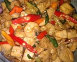 Foto langkah ke 4 dari resep Tumis udang, tahu, tempe.