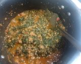 A picture of step 2 of Mutton mince with spinach.